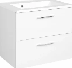 Meuble sous vasque 60 avec vasque en marbre minéral PORTOFINO