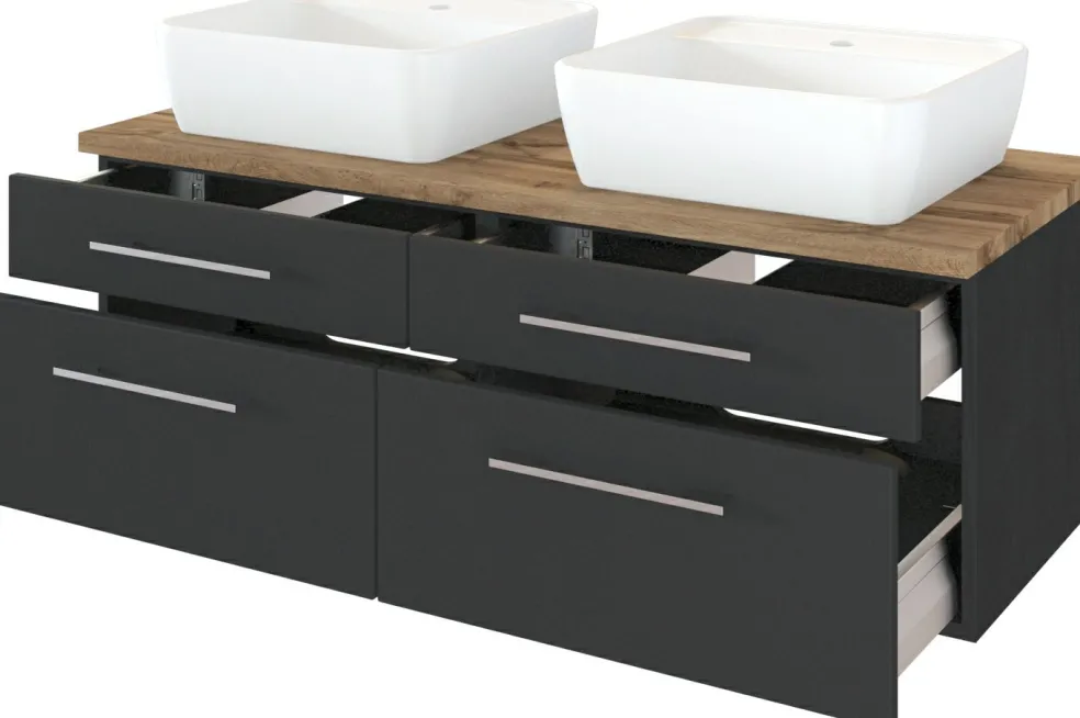 Meuble sous vasque 120 avec vasque à poser DAVOS