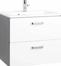 Meuble sous vasque 60 avec vasque en fonte minérale BOLOGNA