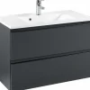 Meuble sous vasque 80 avec vasque en fonte minérale CARDIFF