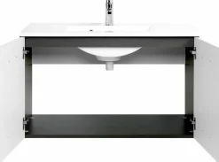 Meuble sous vasque 90 avec vasque en fonte minérale BOLOGNA