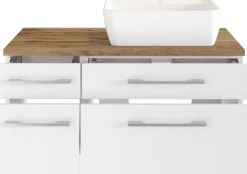 Meuble sous vasque 90 avec vasque à poser à droite DAVOS