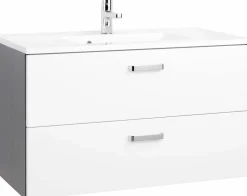 Meuble sous vasque 90 avec vasque en fonte minérale BOLOGNA