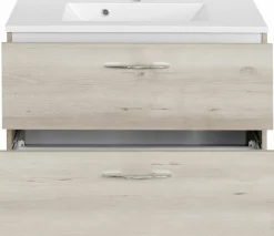 Meuble sous vasque 80 avec vasque en fonte minérale PORTOFINO