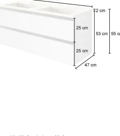 Meuble sous vasque avec lavabo 120 cm AREZZO