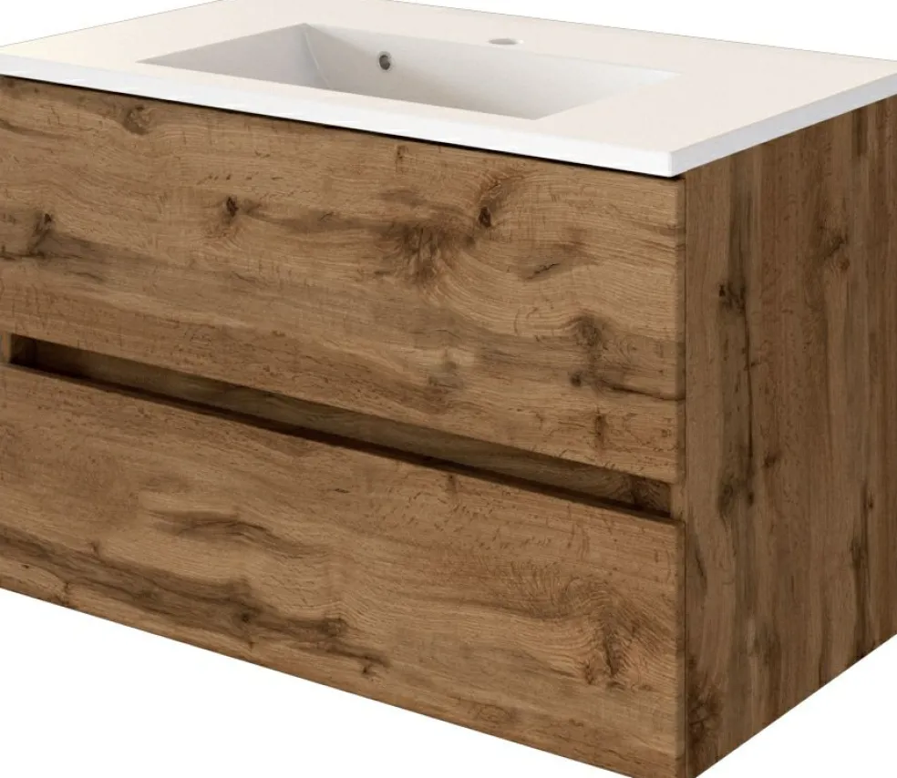 Meuble sous vasque avec plan vasque 80 BAABE