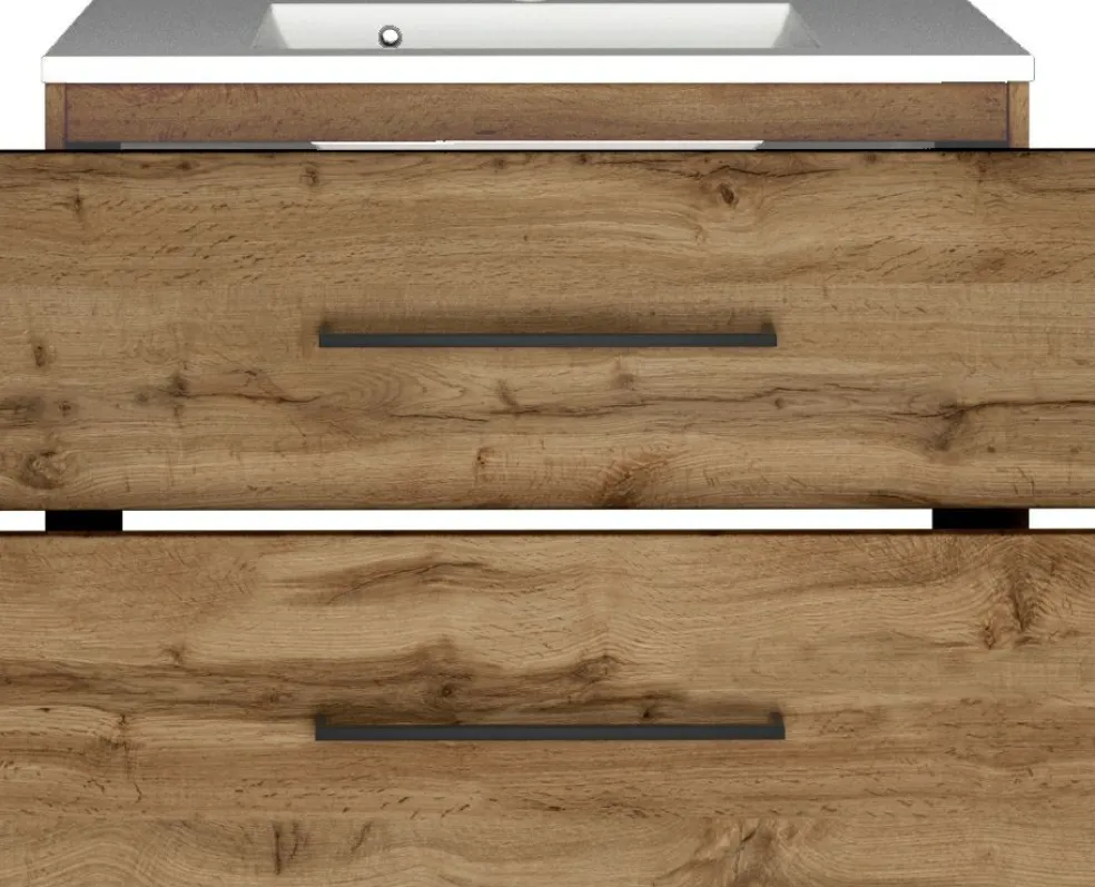 Meuble sous vasque avec vasque 80 en fonte minérale LUZERN