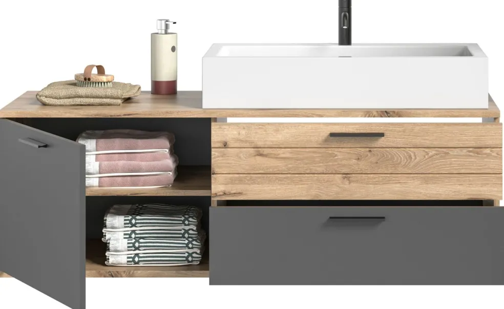 Meuble sous vasque avec vasque AGARO