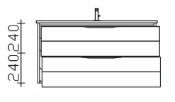 Meuble sous vasque SOLITAIRE 6025