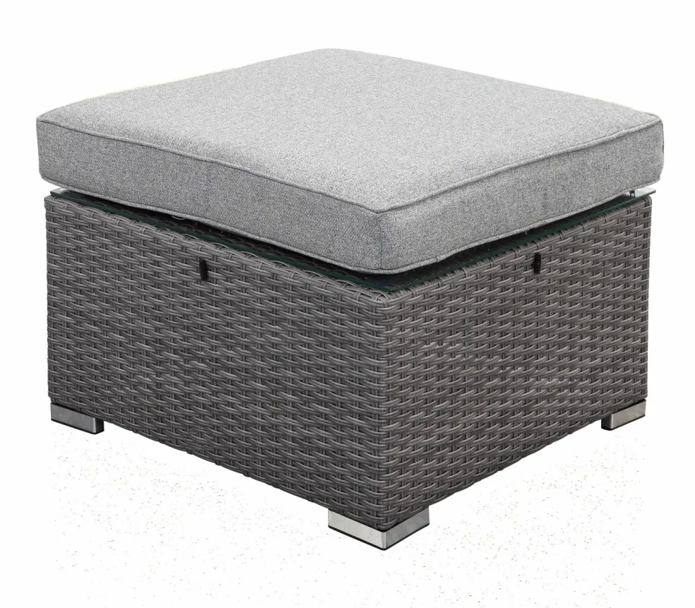 Pouf et plateau en verre ROA-7042072-00