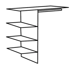 Répartition intérieure armoire lingère/penderie 763