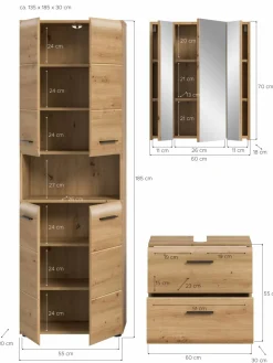Salle de bains combinée 3 éléments BONGA