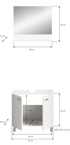 Salle de bains combinée 2 éléments SEBETA