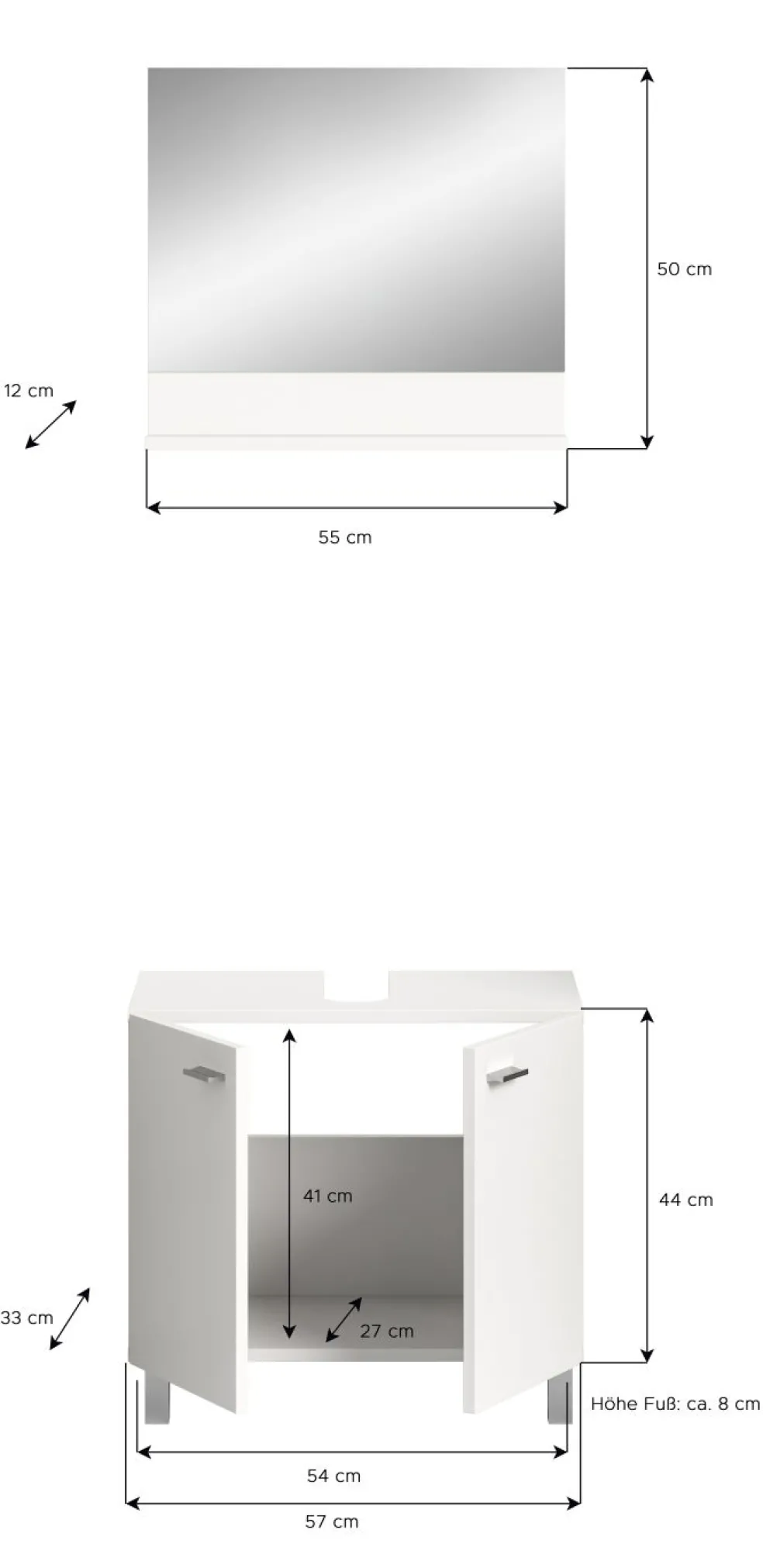 Salle de bains combinée 2 éléments SEBETA