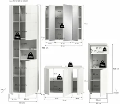 Salle de bains combinée 4 éléments AMBO