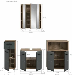 Salle de bains combinée 4 éléments BONGA