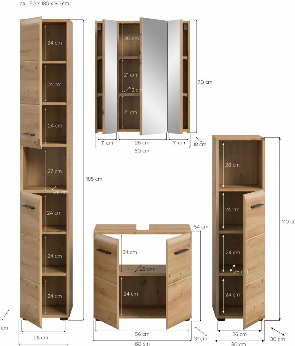 Salle de bains combinée 4 éléments BONGA