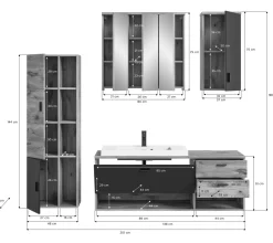 Salle de bains combinée 4 éléments METU