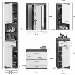 Salle de bains combinée 5 éléments SEWULA