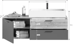 Salle de bains combinée 3 éléments AGARO