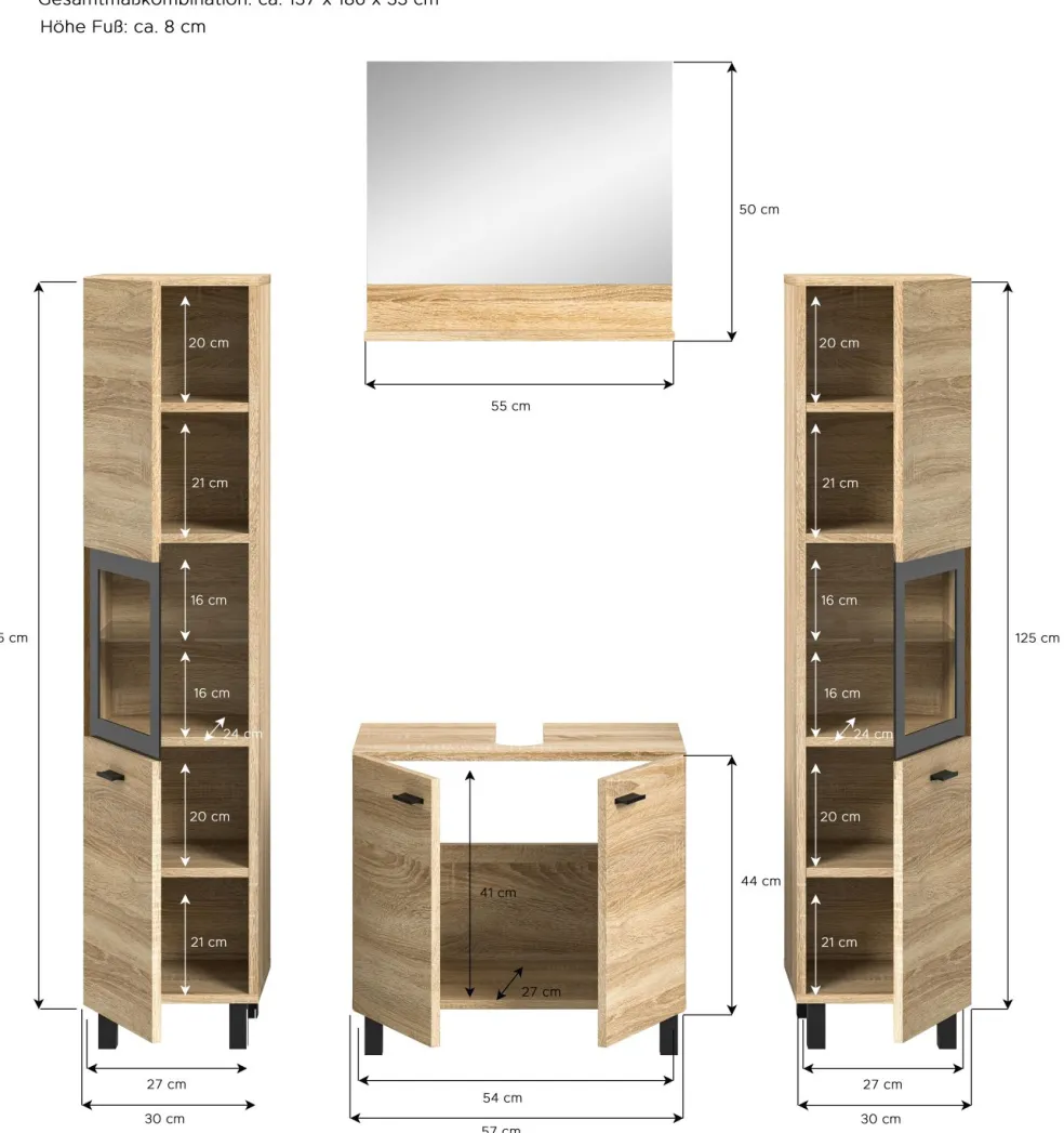 Salle de bains combinée 4 éléments SEBETA