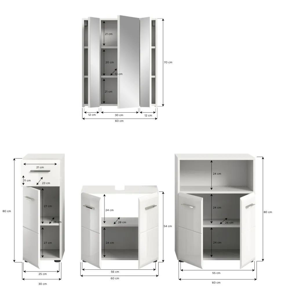 Salle de bains combinée 4 éléments BONGA