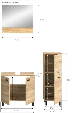 Salle de bains combinée 3 éléments SEBETA