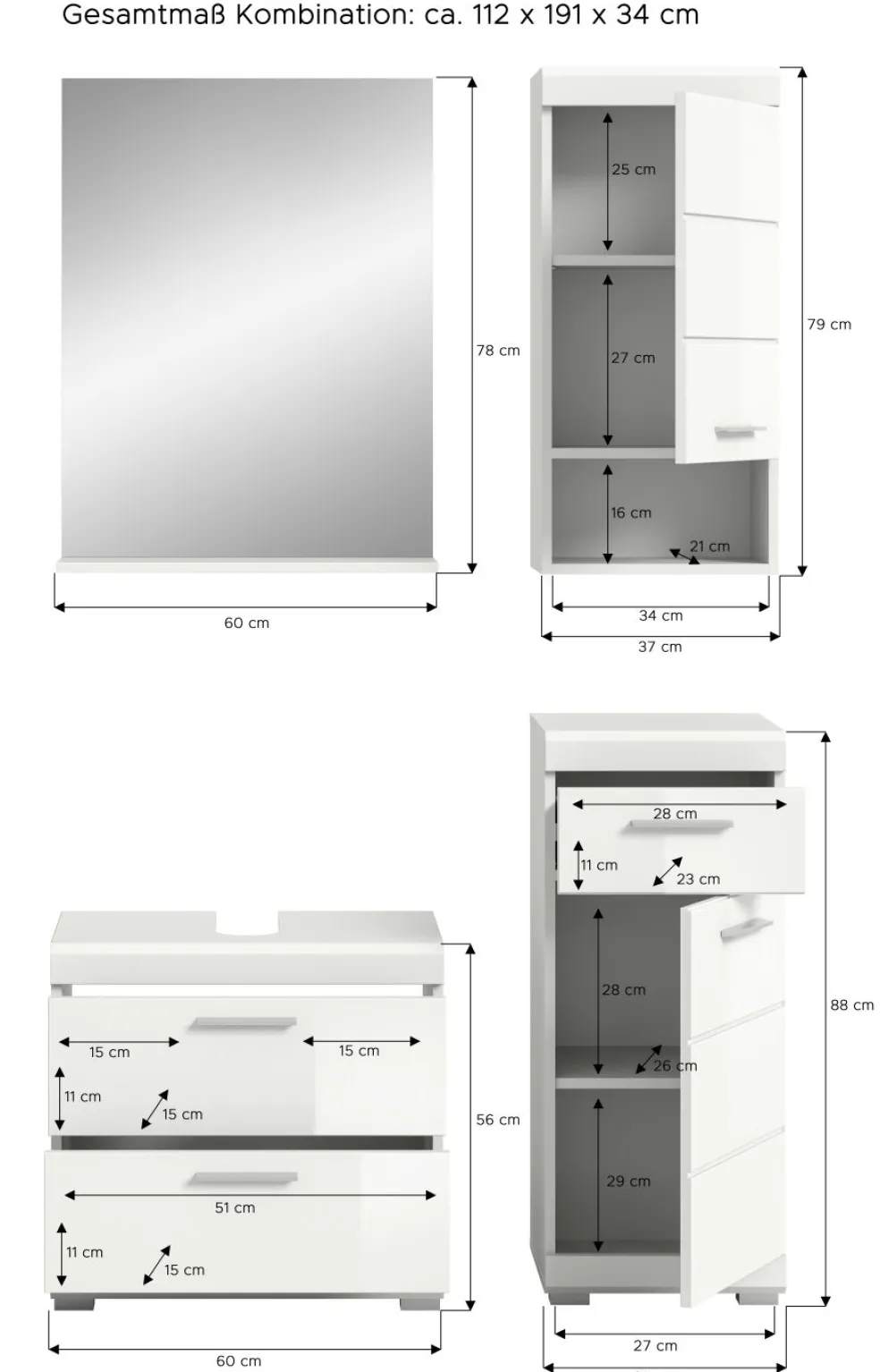 Salle de bains combinée SEWULA