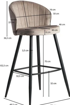 Tabouret de bar KANCHANABURI