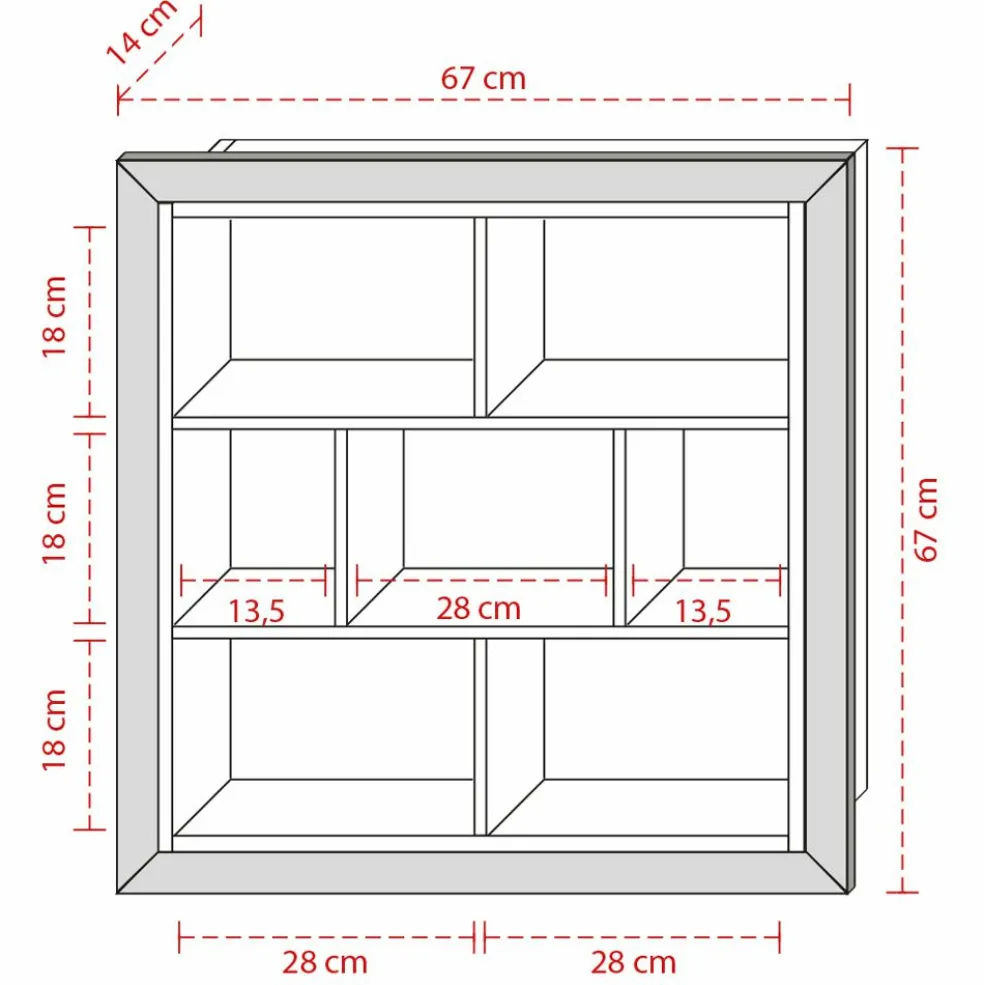 Étagère murale SEPTEM