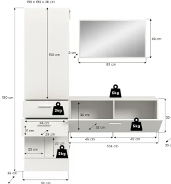 Vestiaire combiné 3 éléments VAGA