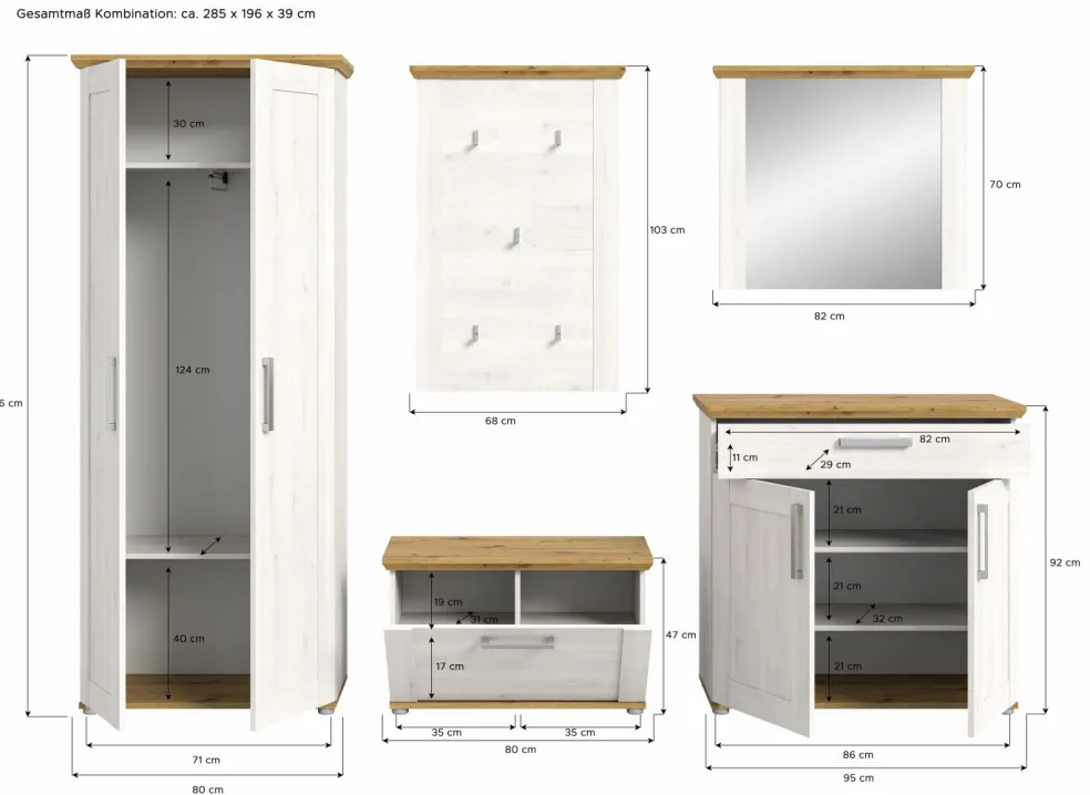 Vestiaire combiné 5 éléments ADIGRAT