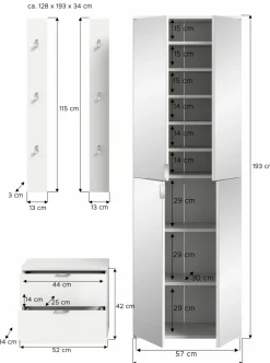 Vestiaire combiné 4 éléments BODITE