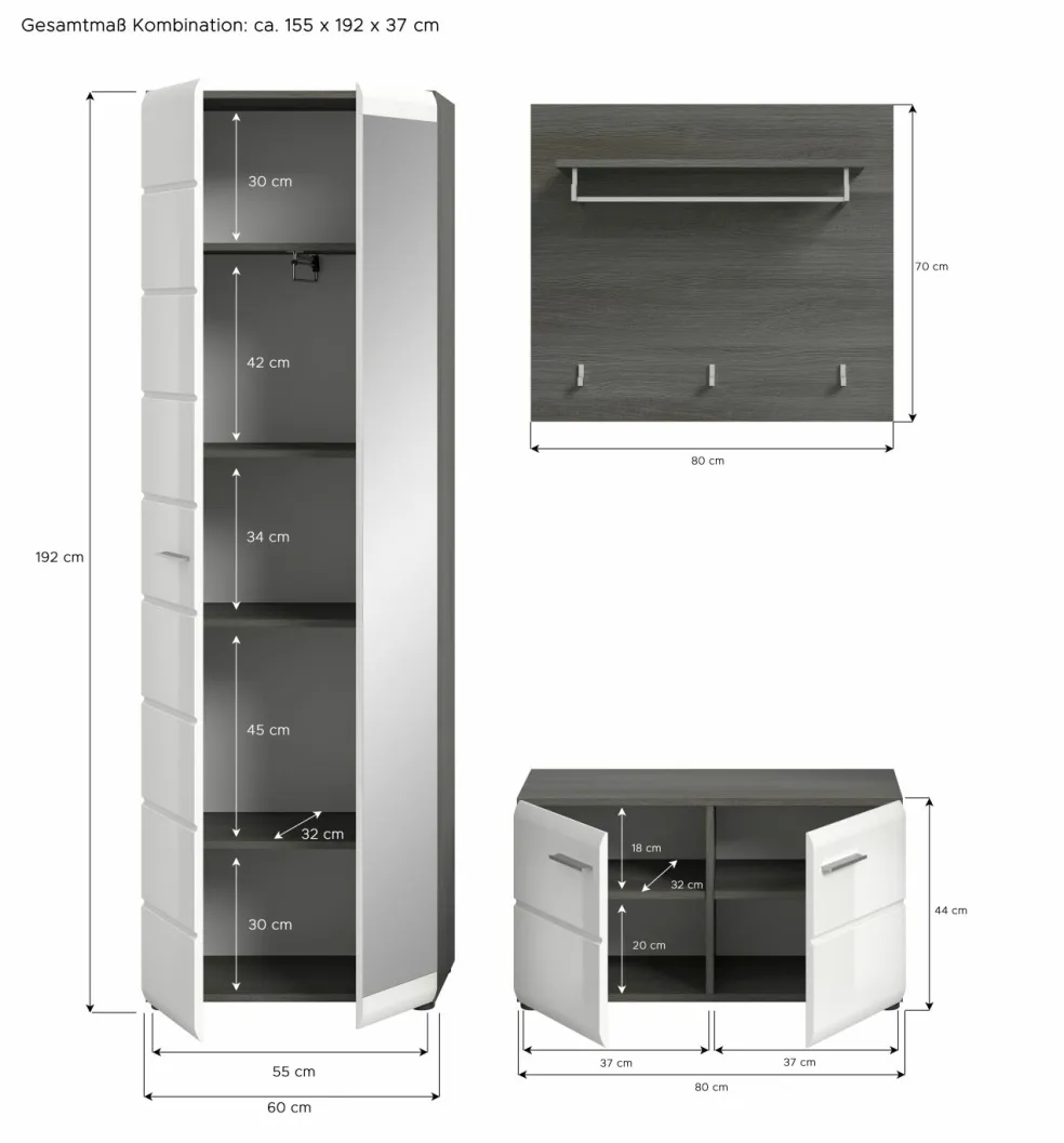 Vestiaire combiné 3 éléments FICHE