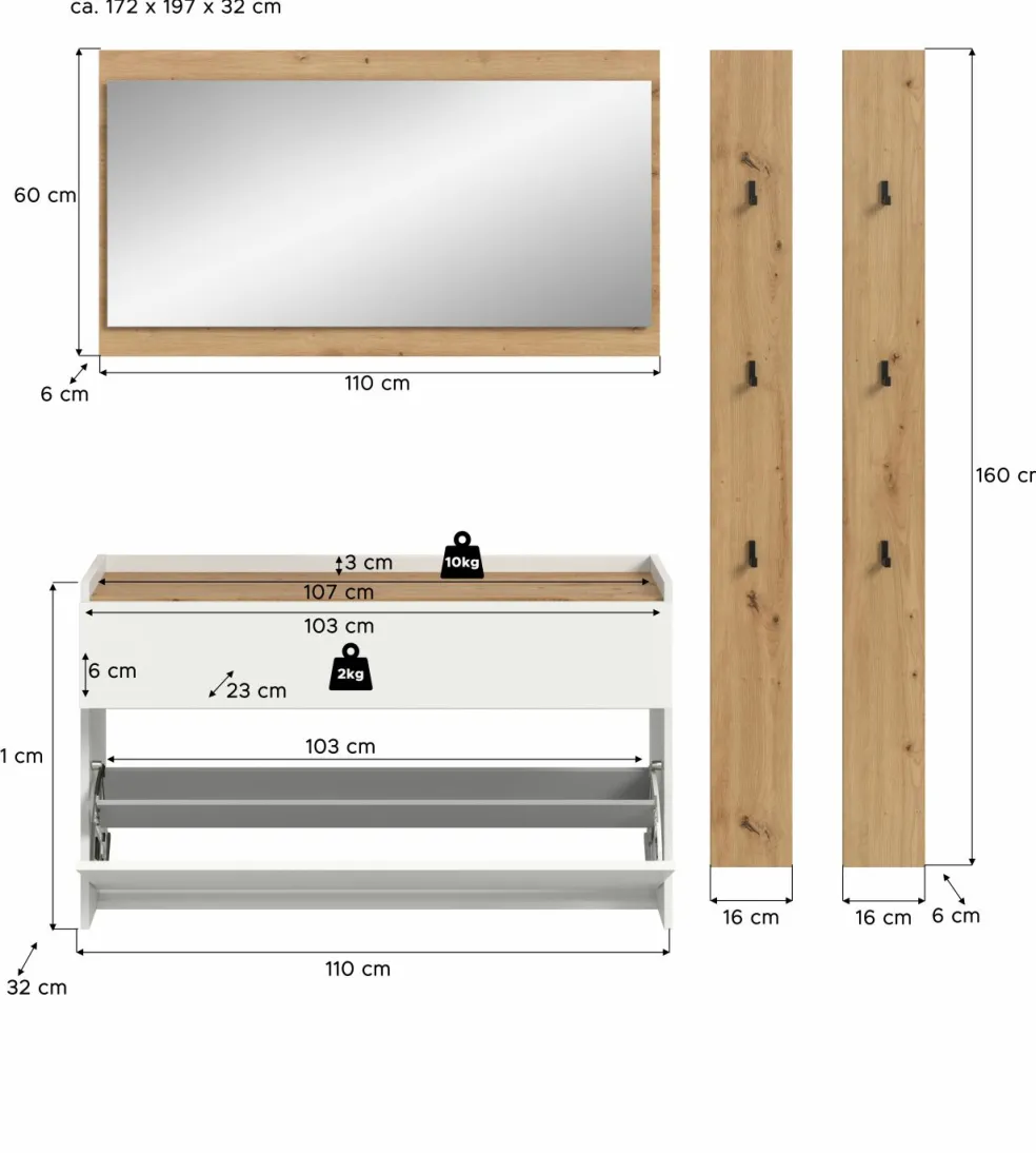 Vestiaire combiné 4 éléments DRIVE