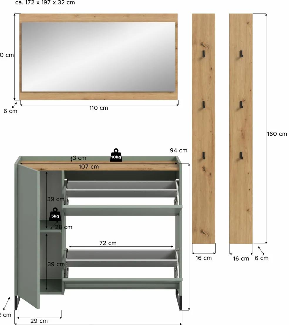 Vestiaire combiné 4 éléments DRIVE