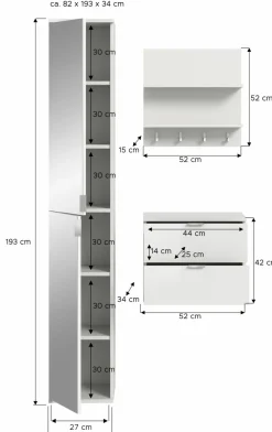 Vestiaire combiné 3 éléments BODITE