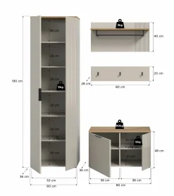 Vestiaire combiné 4 éléments SLIDE