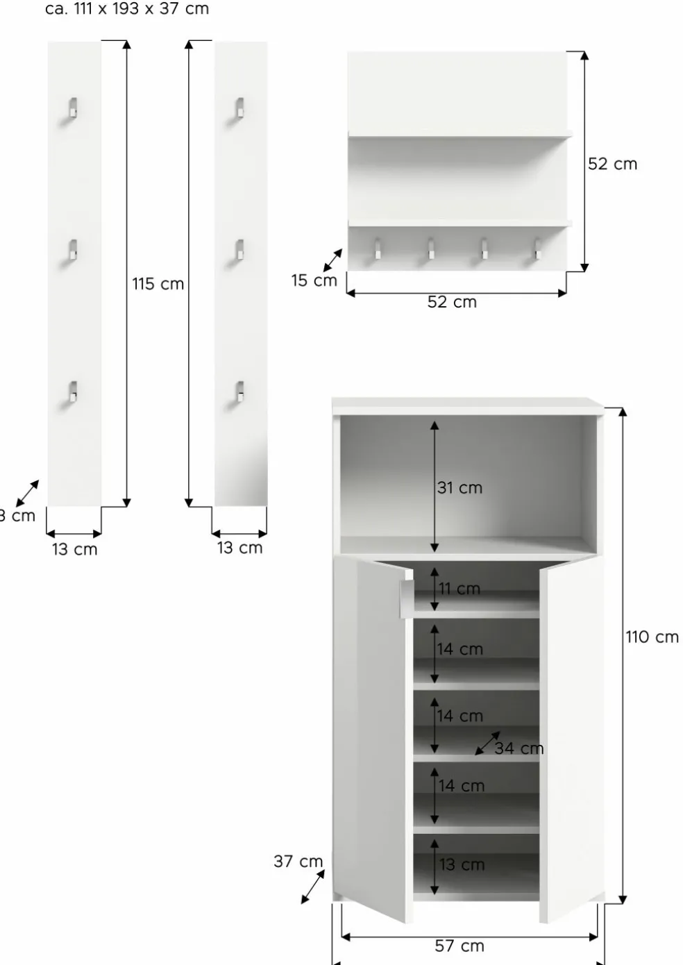 Vestiaire combiné 4 éléments BODITE