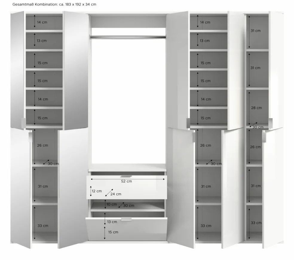 Vestiaire combiné 5 éléments BODITE