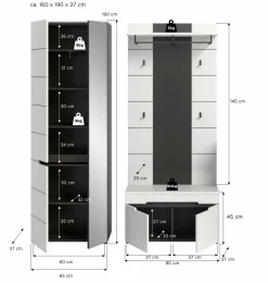 Vestiaire combiné 3 éléments GOBA