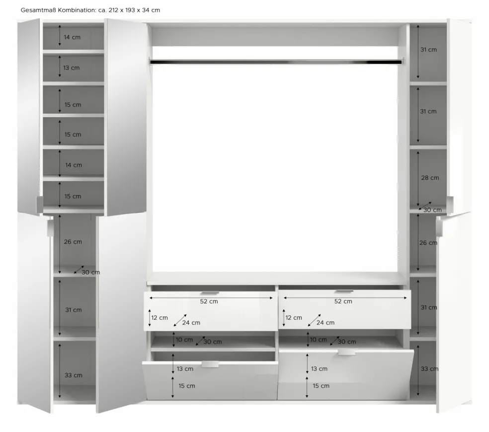 Vestiaire combiné 5 éléments BODITE