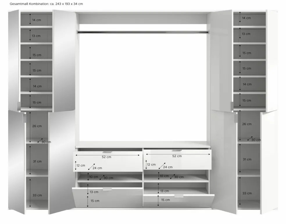Vestiaire combiné 5 éléments BODITE